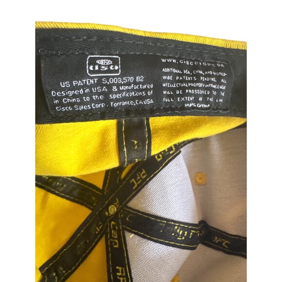 Vintage RFC Cal Snapback Hat Yellow & Blue Cotton Adjustable Baseball Cap - Picture 5 of 6